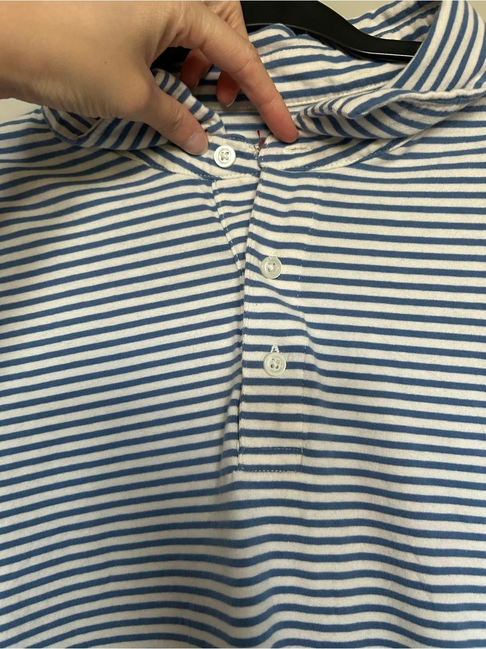 J. Crew Short-Sleeve Striped Polo Sueded Jersey in White and Navy